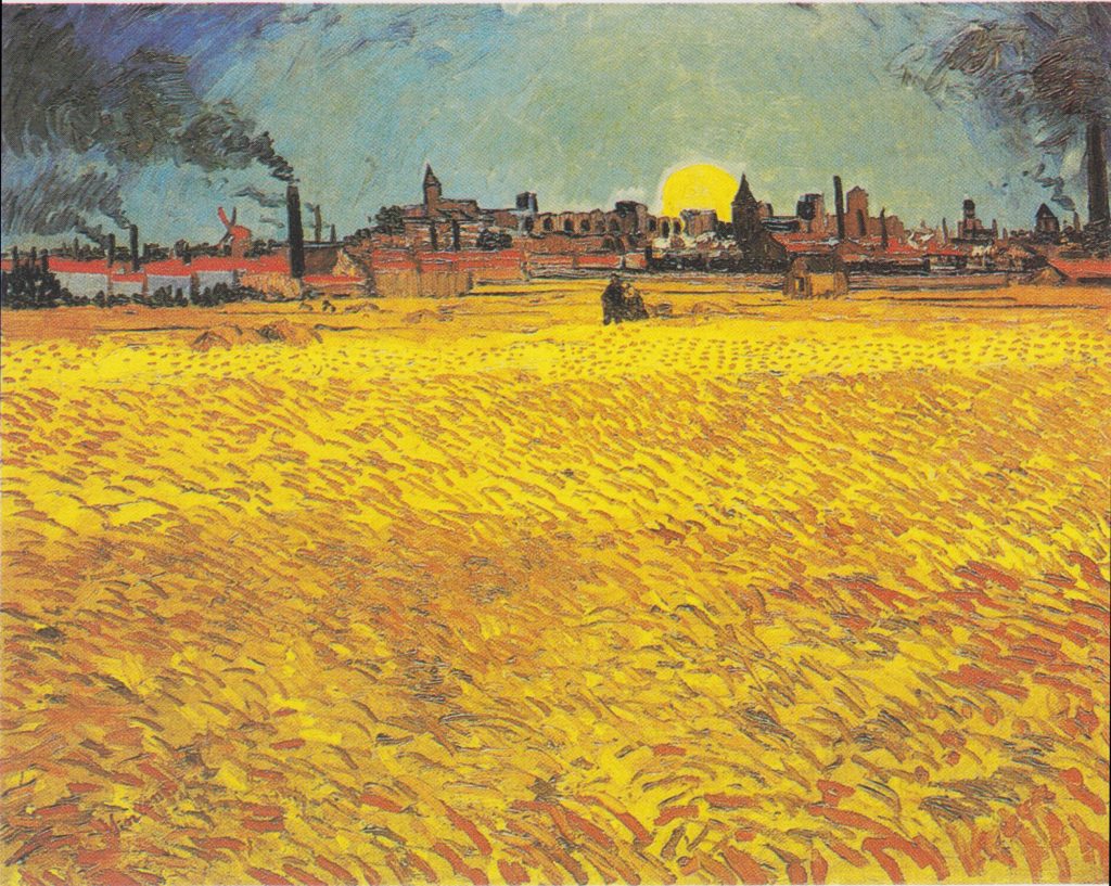 Sunset: Wheatfield near Arles (1888)
