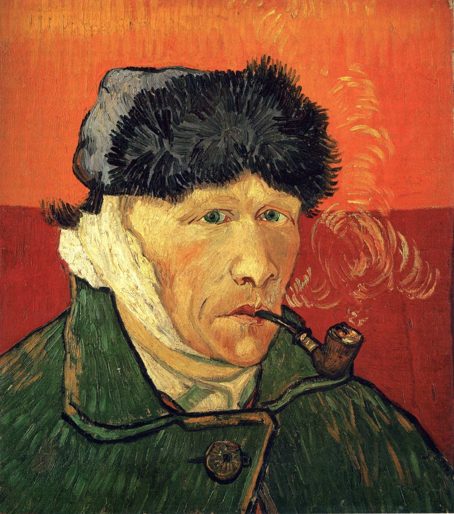 Self-Portrait with Bandaged Ear and Pipe (1889)